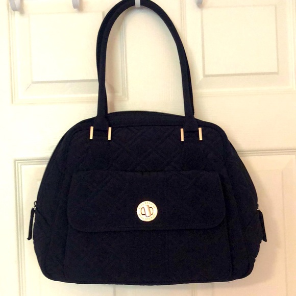 Vera Bradley Handbags - Vera Bradley bowler bag navy EUC
